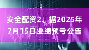 安全配资2、据2025年7月15日业绩预亏公告